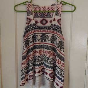 Elephant Aztec tank top